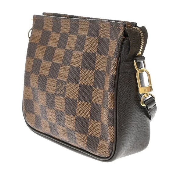 LOUIS VUITTON Trousse Makeup Hand Bag Damier Ebene Leather Brown N51982 89KA770 - Picture 4 of 16